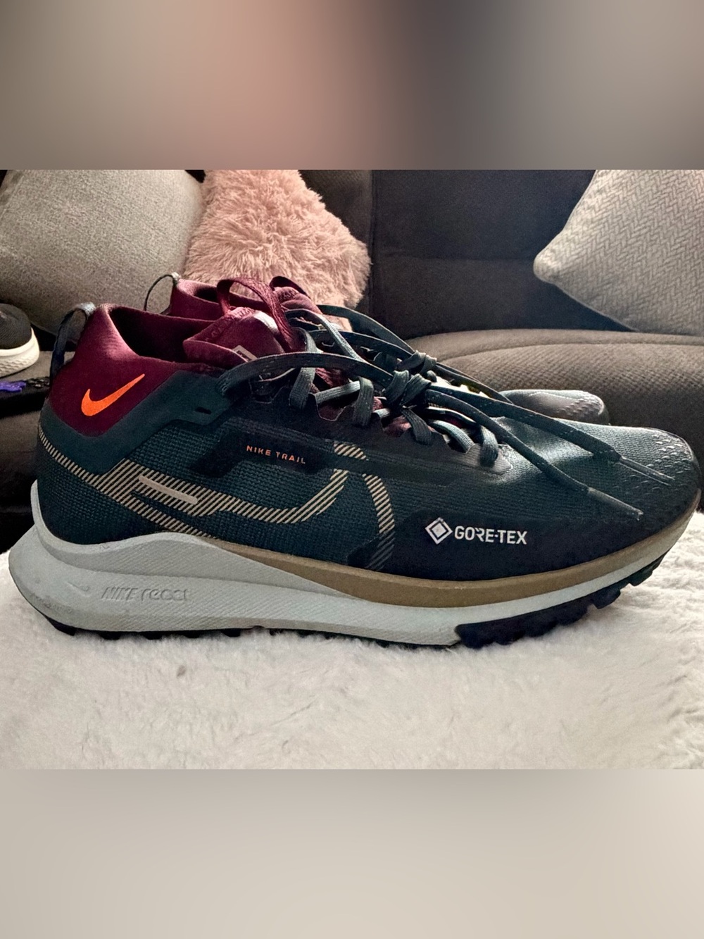 GORE-TEX Women's Teal and Burgundy Trail Running Shoes